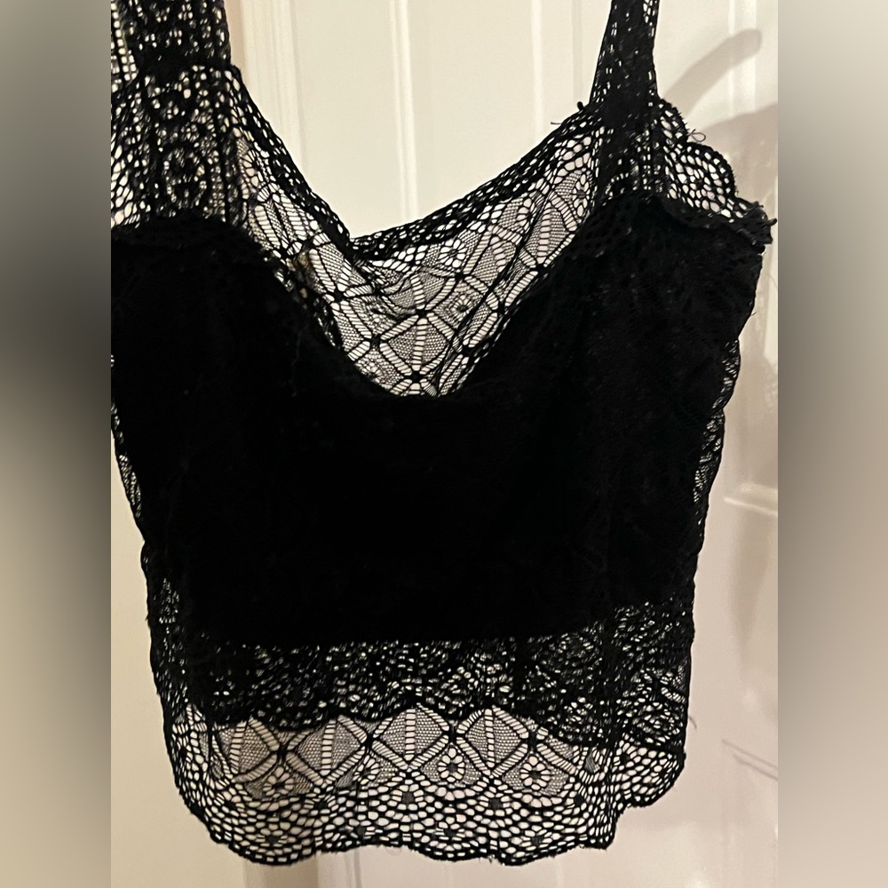 Black lace bralette